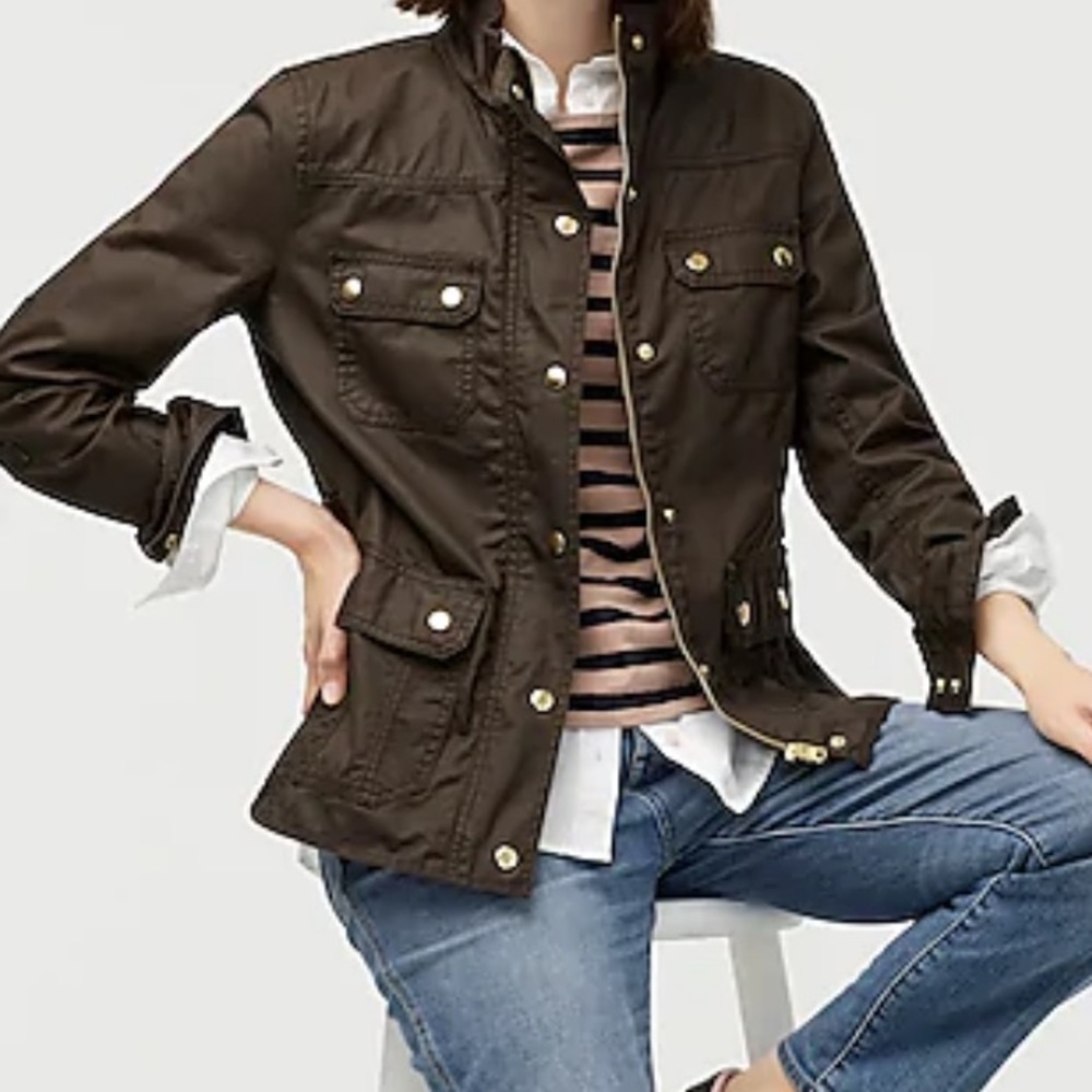 J.Crew Downtown Field Jacket 19034 XS Waxed Cotton